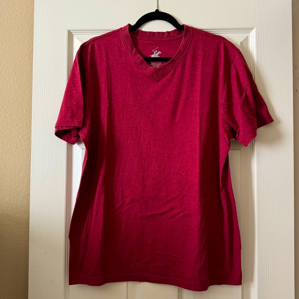 Beverly Hills Polo Club Red Short Sleeve Tee - Large